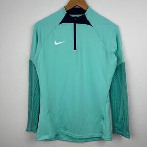 Nike Dri-Fit Half Zip Running Pullover Jacket Blue Bright Women’s Small Slim Fit